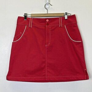 ADIDAS Skirt Womens Size 10 Pink Climacool Zip Button Pockets Golf